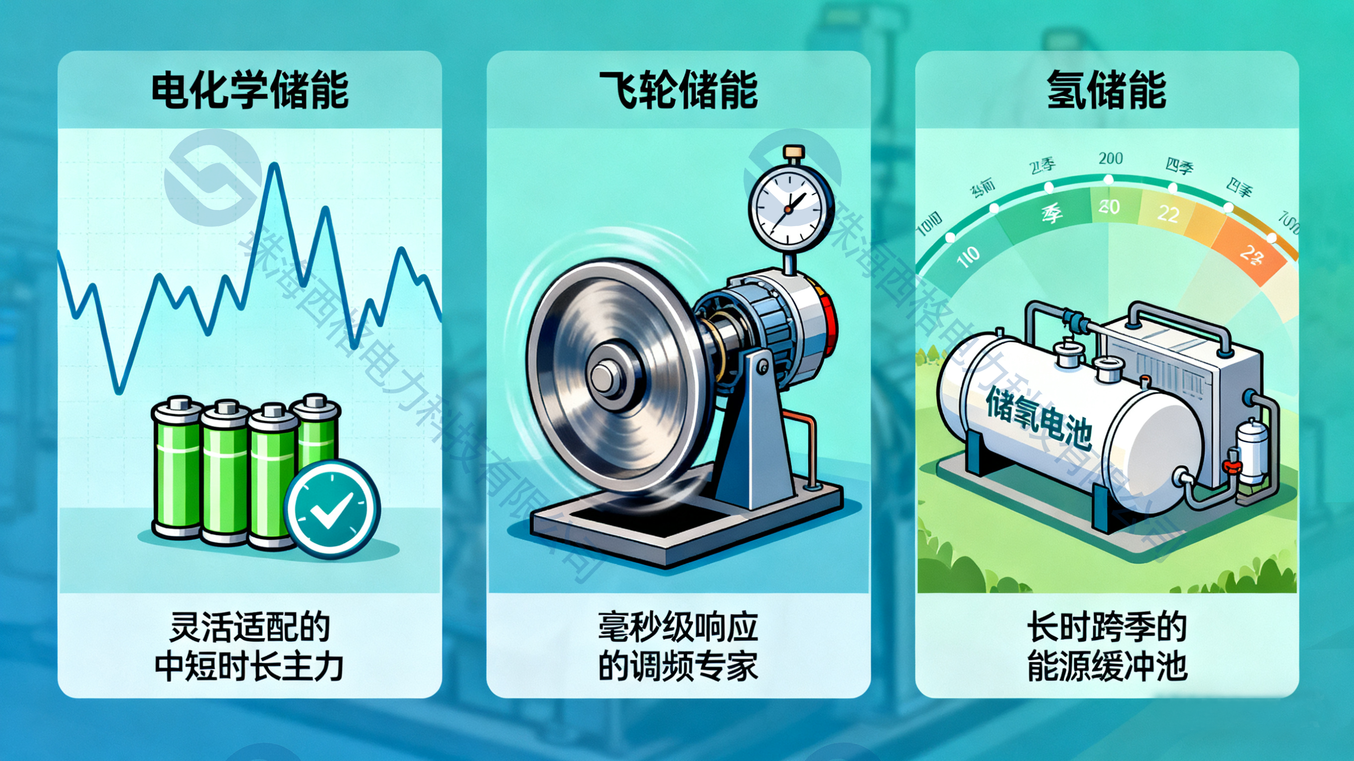 儲(chǔ)能技術(shù)怎么選？—— <b class='flag-5'>電化學(xué)</b>、飛輪、氫能適配綠電直連場(chǎng)景深度對(duì)比