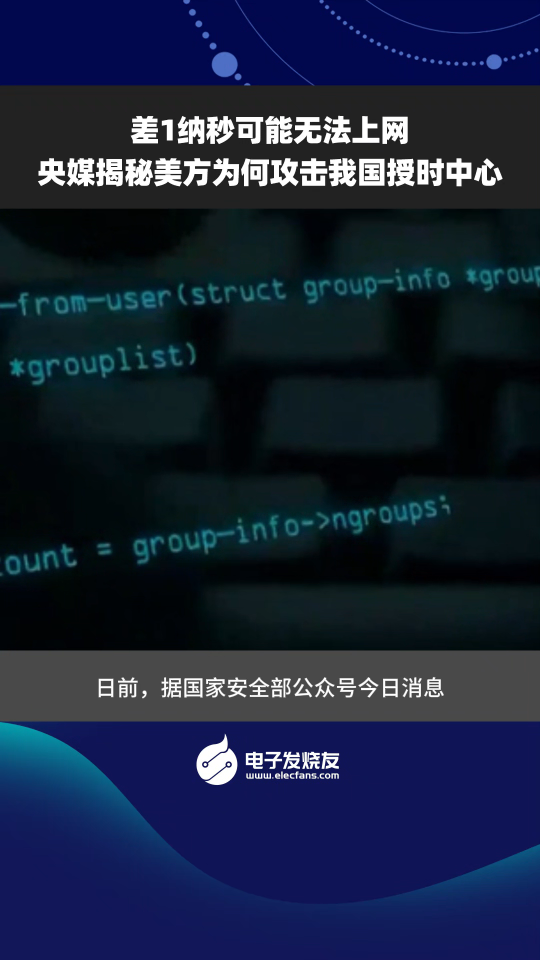 差1納秒可能無(wú)法上網(wǎng)，央媒揭秘美方為何攻擊我國(guó)授時(shí)中心