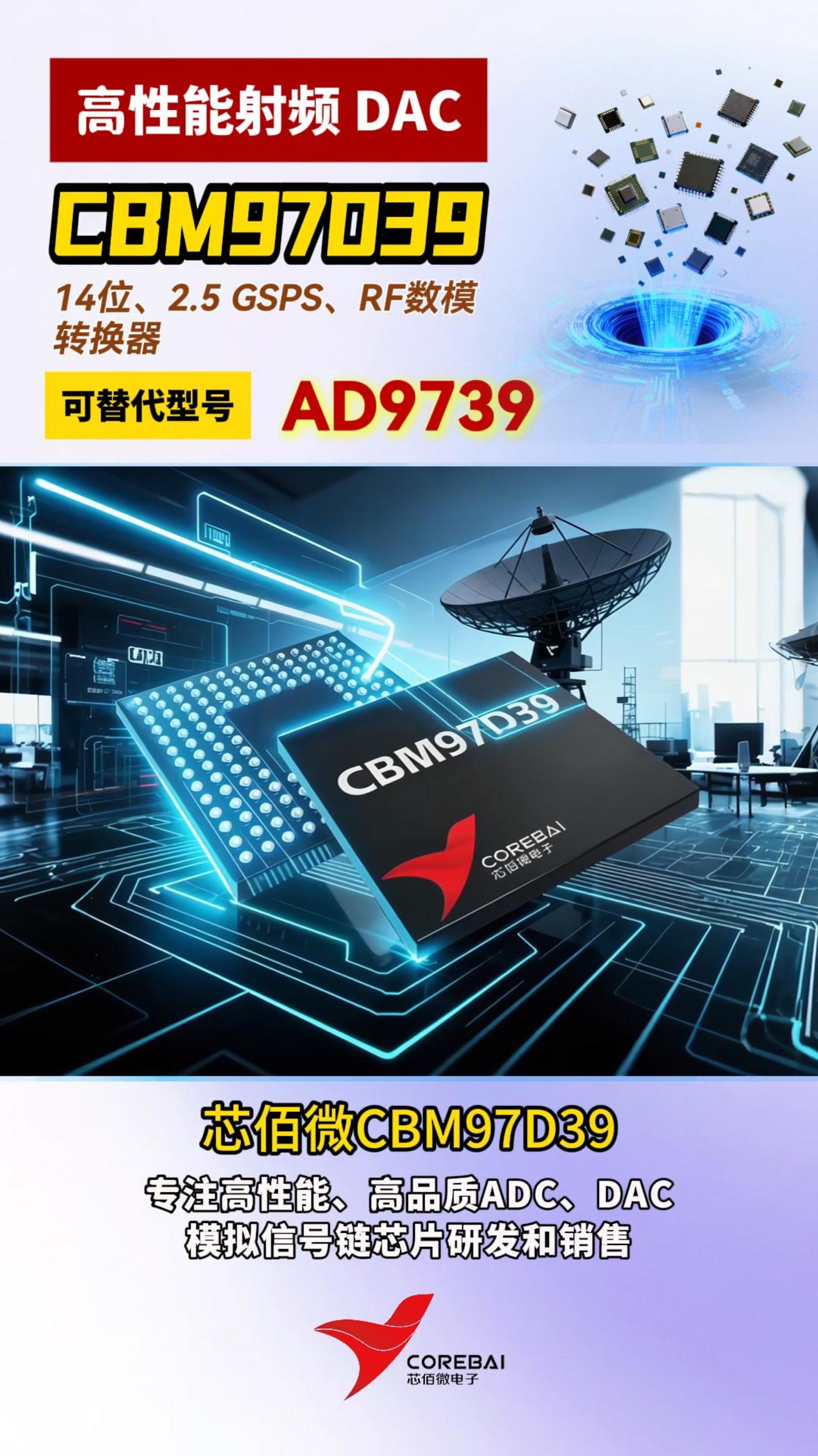 芯佰微 CBM97D39 高性能射頻 DAC
#芯片 #半導(dǎo)體元器件 #國產(chǎn)替代 