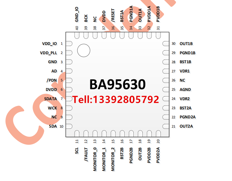 BA95630是一款2x35W專為立體聲放大系統(tǒng)設計的單<b class='flag-5'>芯片</b>全<b class='flag-5'>數(shù)字音頻</b>放大器