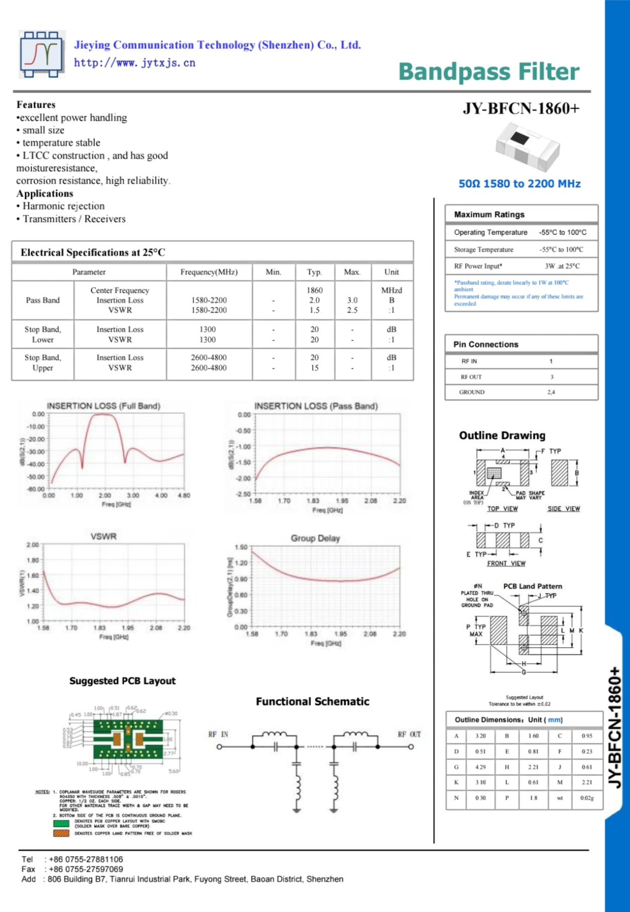 <b class='flag-5'>JY</b>-BFCN-1860+帶通<b class='flag-5'>濾波器</b>：5G與衛(wèi)星通信融合的信號(hào)純凈<b class='flag-5'>利器</b>