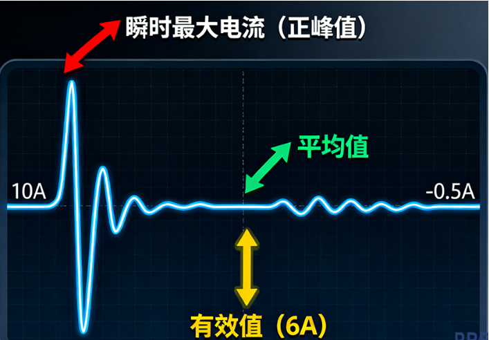 <b class='flag-5'>示波器</b>測(cè)<b class='flag-5'>電流</b>:正、負(fù)峰值之差≠<b class='flag-5'>電流</b>大小