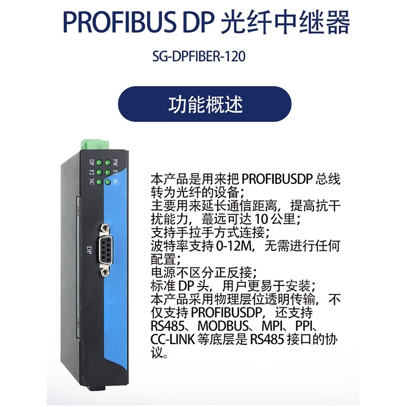 Profibus <b class='flag-5'>DP</b> <b class='flag-5'>光纖</b>中繼器！建議點贊收藏