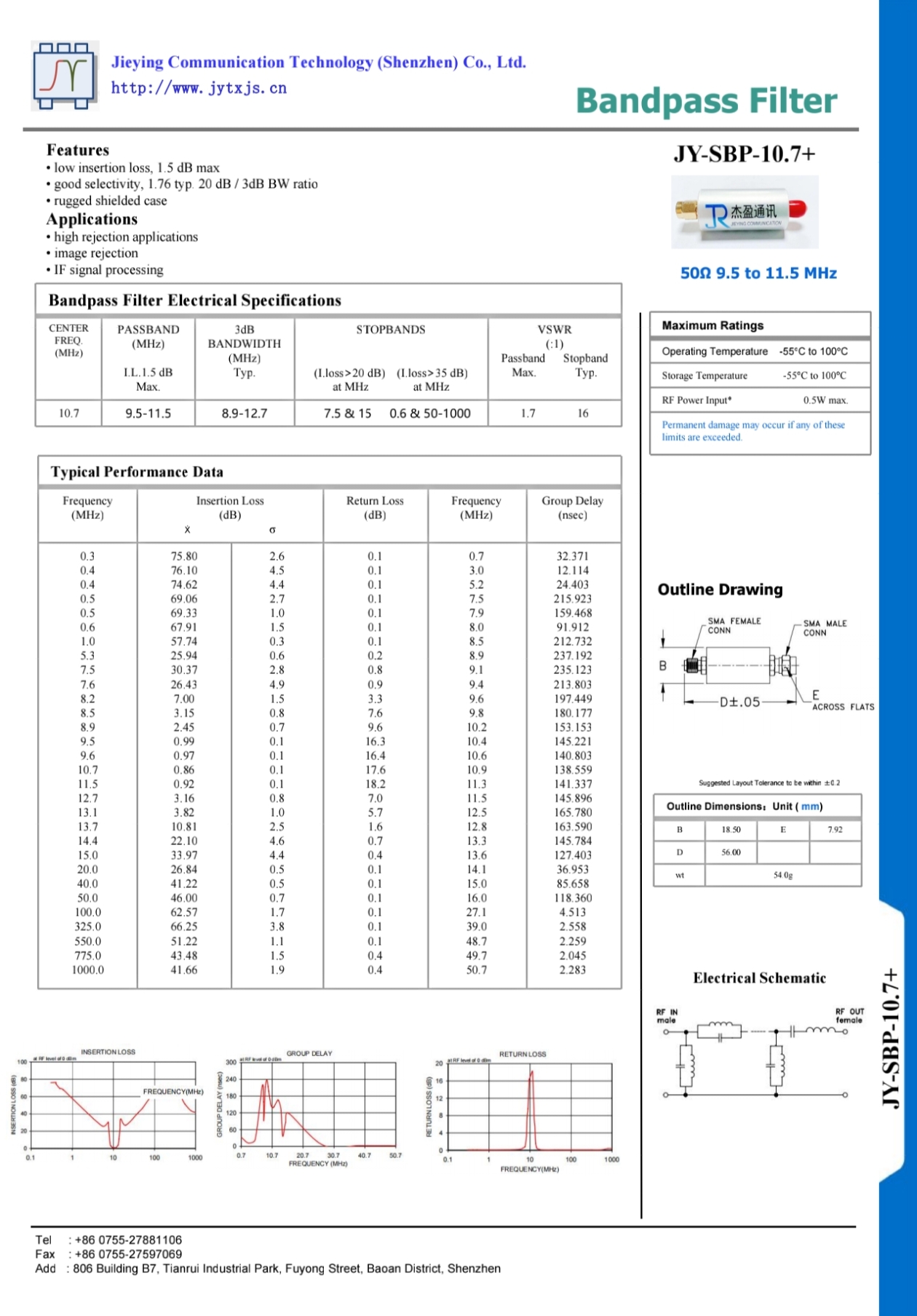 中頻信號(hào)處理的“精準(zhǔn)篩子”：杰盈<b class='flag-5'>JY</b>-SBP-10.7+帶通<b class='flag-5'>濾波器</b>技術(shù)<b class='flag-5'>解析</b>