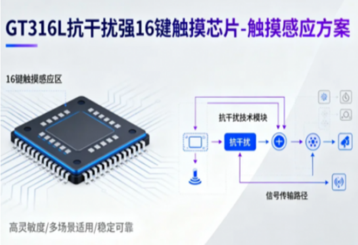 高靈敏度、防水性強(qiáng)、抗干擾性強(qiáng)的16通道<b class='flag-5'>電容式</b><b class='flag-5'>觸摸</b>芯片助力智能門鎖方案-GT316L