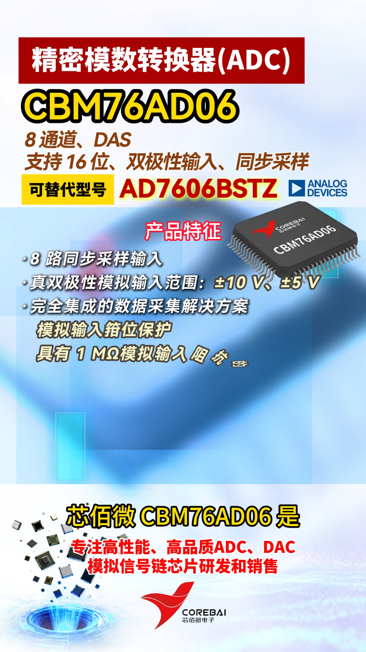 八通道的16位，同步采樣、模數(shù)數(shù)據(jù)采集系統(tǒng)（DAS）CBM76AD06Q# 國產(chǎn)芯片 