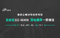 告别公网IP与天价专线，云边云SD-WAN，异地组网一招搞定！