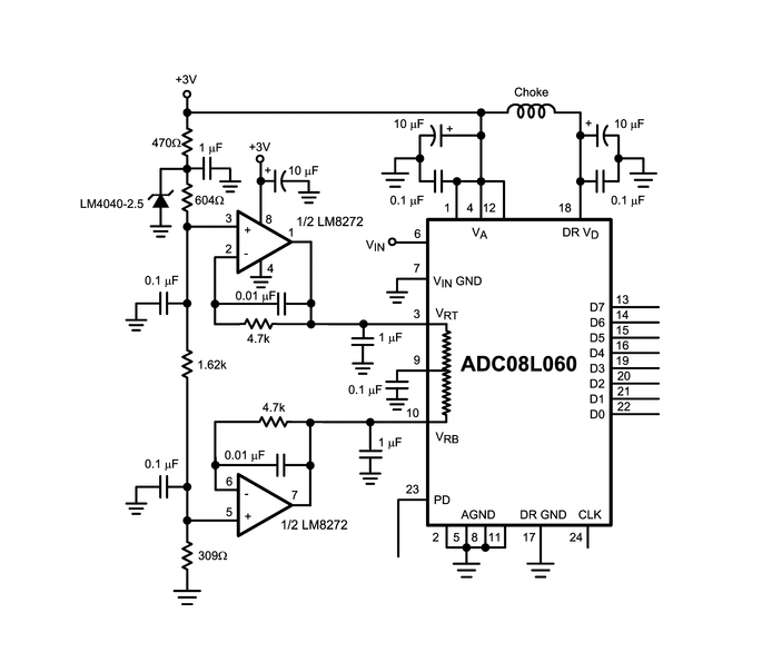 深入剖析ADC08L060：高性能8位A/D转换器的设计与应用