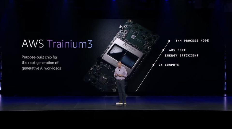 <b class='flag-5'>亞馬遜</b>發(fā)布<b class='flag-5'>新一代</b>AI<b class='flag-5'>芯片</b>Trainium3，<b class='flag-5'>性能</b><b class='flag-5'>提升</b>4倍