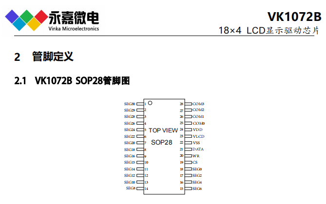<b class='flag-5'>液晶</b><b class='flag-5'>驱动</b>原厂-<b class='flag-5'>VK1072B</b> <b class='flag-5'>段</b><b class='flag-5'>码</b><b class='flag-5'>液晶</b>显示<b class='flag-5'>驱动</b><b class='flag-5'>LCD</b><b class='flag-5'>驱动</b><b class='flag-5'>控制器</b>
