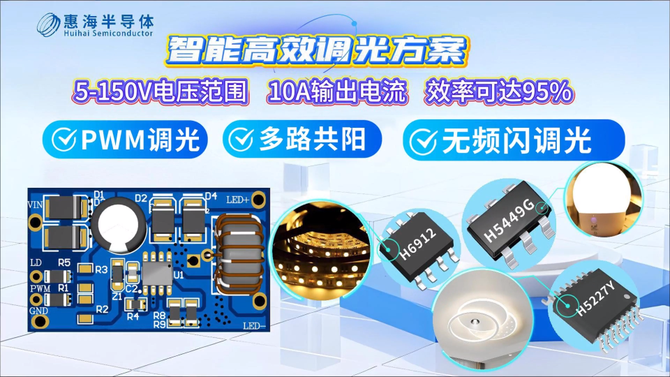 H5449GH6912H5227Y支持PWM调光 的48V60V80V100V120V150V降压36V2-8