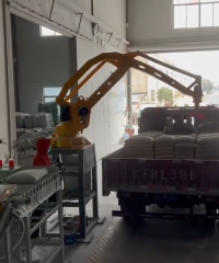 機(jī)械手裝車機(jī)按下開光設(shè)置好即可完成自動(dòng)裝車作業(yè)降本增效
