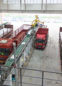 50KG肥料全自動裝車機器人  雙機械手自動裝車系統(tǒng)  四川化工集團現(xiàn)場# 全自動裝車機# 安丘博陽機械