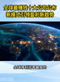 全球最賺錢十大公司公布！英偉達第三，微軟墊底前十，新模式引領盈利新趨勢#企業(yè)#利潤#英偉達#國際企業(yè)
 