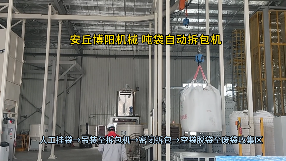 無(wú)水氯化鋰噸袋破袋機(jī)介紹 噸袋破袋設(shè)備設(shè)備優(yōu)勢(shì)#機(jī)械設(shè)備
#拆包機(jī)
 