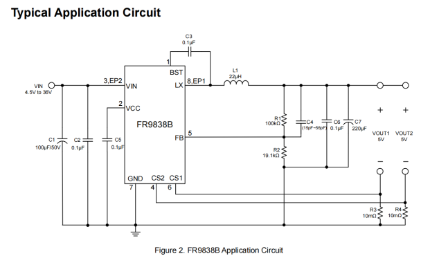 FR9838B在36V、5A、130KHz同步降壓DC/DC變換器在充電器中的應(yīng)用