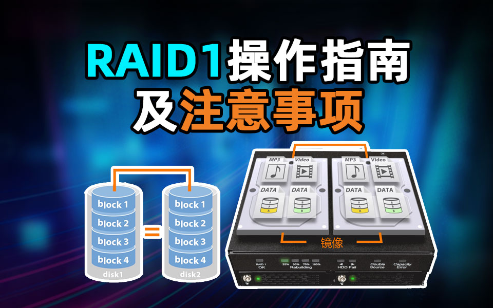 RAID 1≠備份！ RAID1正確操作指南與致命誤區(qū)全解析 #RAID #RAID1 #磁盤陣列 