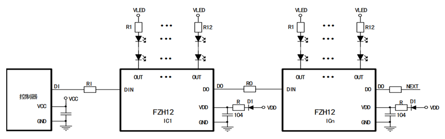 LED驅(qū)動芯片F(xiàn)ZH12，應(yīng)用開發(fā)相關(guān)數(shù)據(jù)技術(shù)手冊