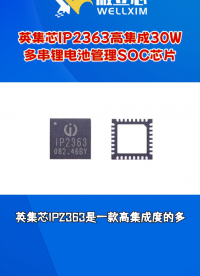 英集芯IP2363高集成30W多串鋰電池充電管理芯片#芯片 #集成電路 #英集芯 
