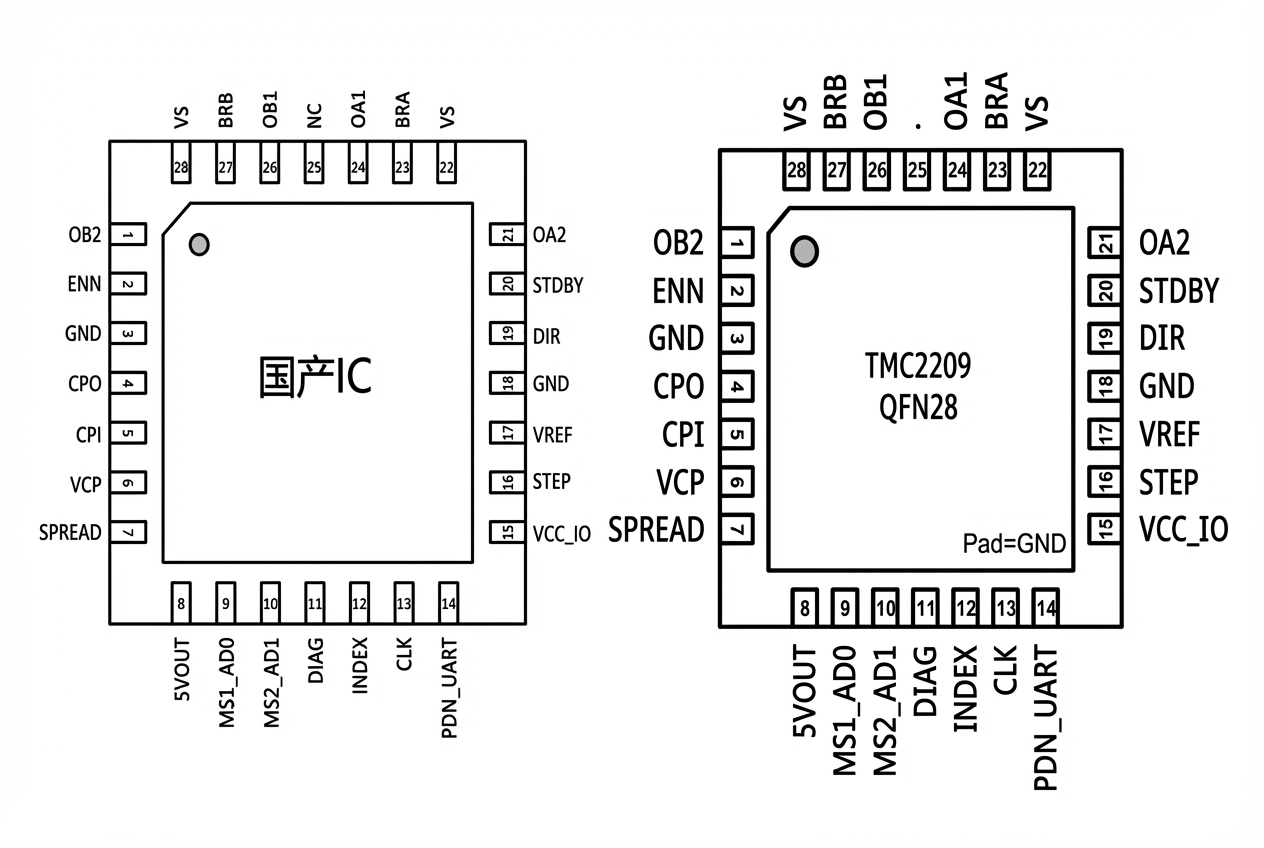 <b class='flag-5'>國產</b><b class='flag-5'>替代</b>IC vs TMC2209｜兩相步進驅動芯片<b class='flag-5'>國產</b><b class='flag-5'>替代</b><b class='flag-5'>選型</b>推薦