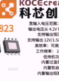 XZ1823,120VIN,輸出電壓從 4.2V 到 30V 可調  1.5A異步降壓芯片