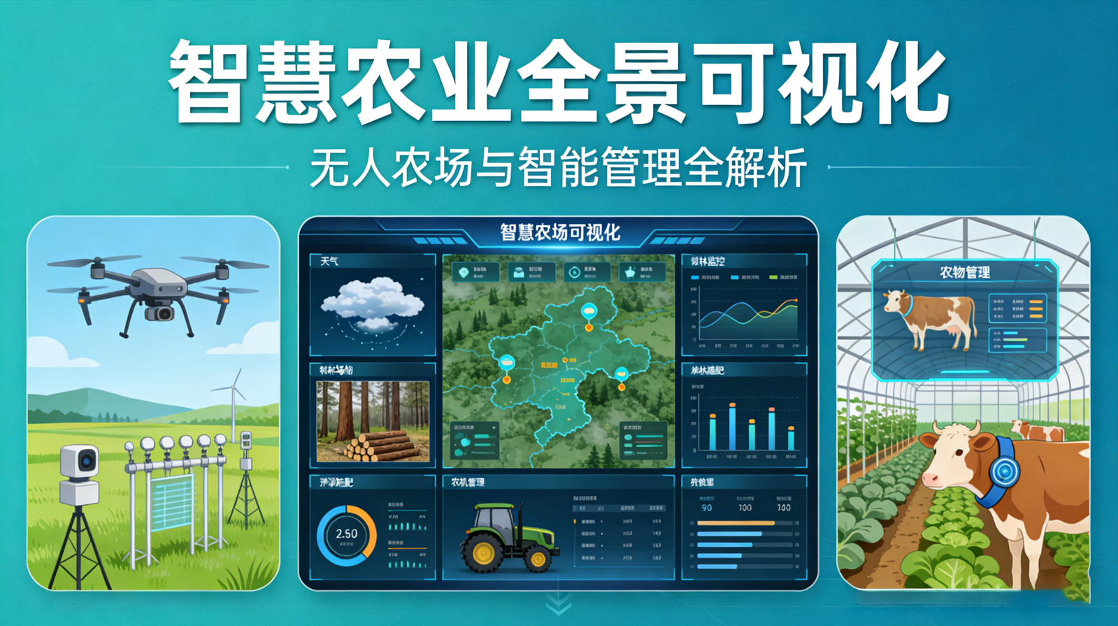 基于 HT 引擎零代碼搭建 3D 智慧農場，實現耕種管收全無人