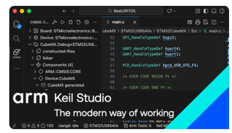 使用 Keil <b class='flag-5'>Studio</b> for <b class='flag-5'>Visual</b> <b class='flag-5'>Studio</b> <b class='flag-5'>Code</b>開發 STM32 設備