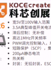 XZ1826,100VIN,3.5A 高達1MHz開關頻率 異步降壓芯片