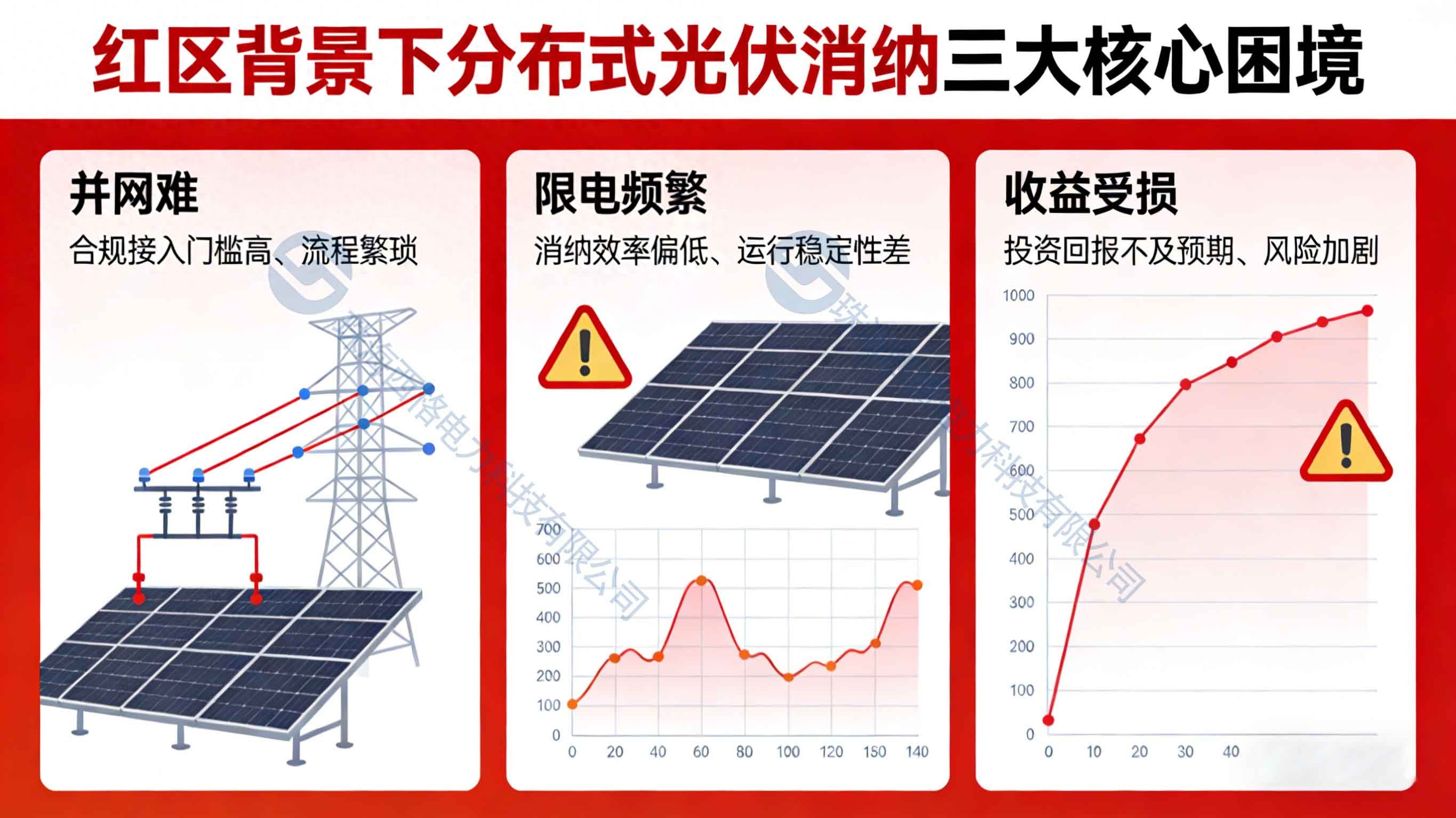 聚焦痛點(diǎn)｜分布式<b class='flag-5'>光</b><b class='flag-5'>伏</b>消納困境的<b class='flag-5'>三</b>大表現(xiàn)及紅區(qū)治理難點(diǎn)