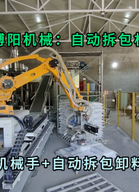 氯化鋇全自動(dòng)拆包機(jī)械手 25kg粉體自動(dòng)拆包機(jī)器人應(yīng)用