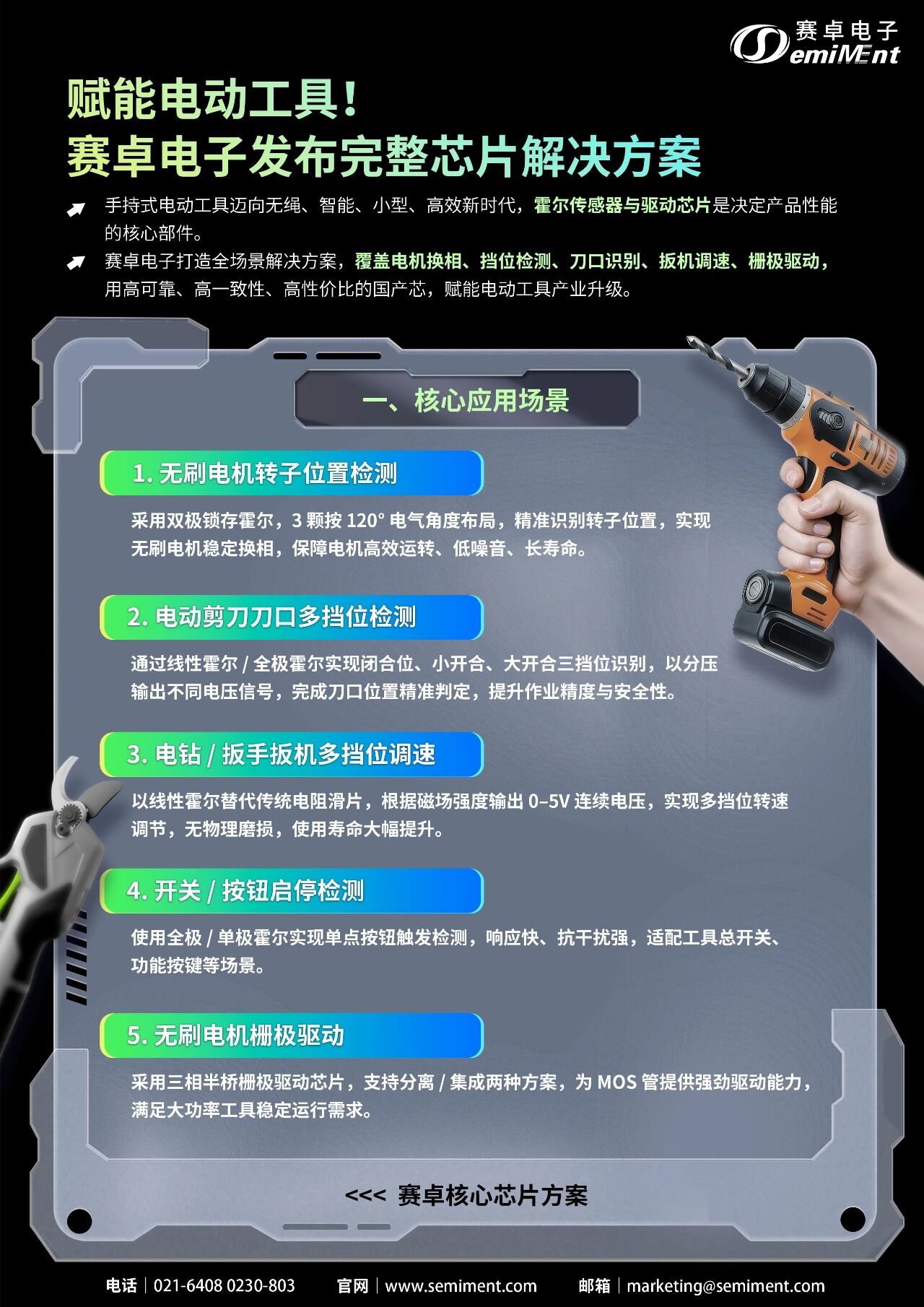 <b class='flag-5'>電動工具</b>完整芯片解決<b class='flag-5'>方案</b>推薦 | 國產(chǎn)替代/消費(fèi)電子/無刷電機(jī)/霍爾開關(guān)