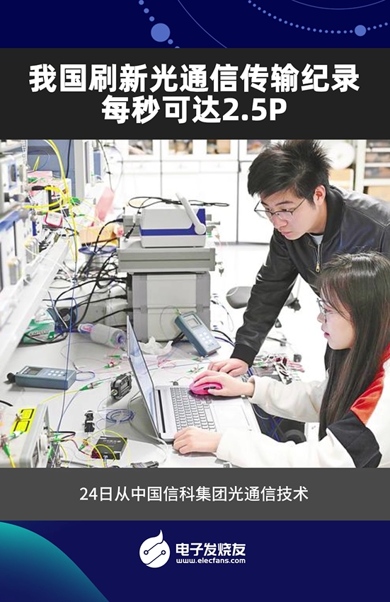 我國(guó)刷新光通信傳輸紀(jì)錄，每秒可達(dá)2.5P