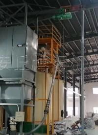 石灰粉噸袋拆包輸送線  噸包無塵投料站現(xiàn)場實況 #噸袋拆包機廠家 #安丘博陽機械 