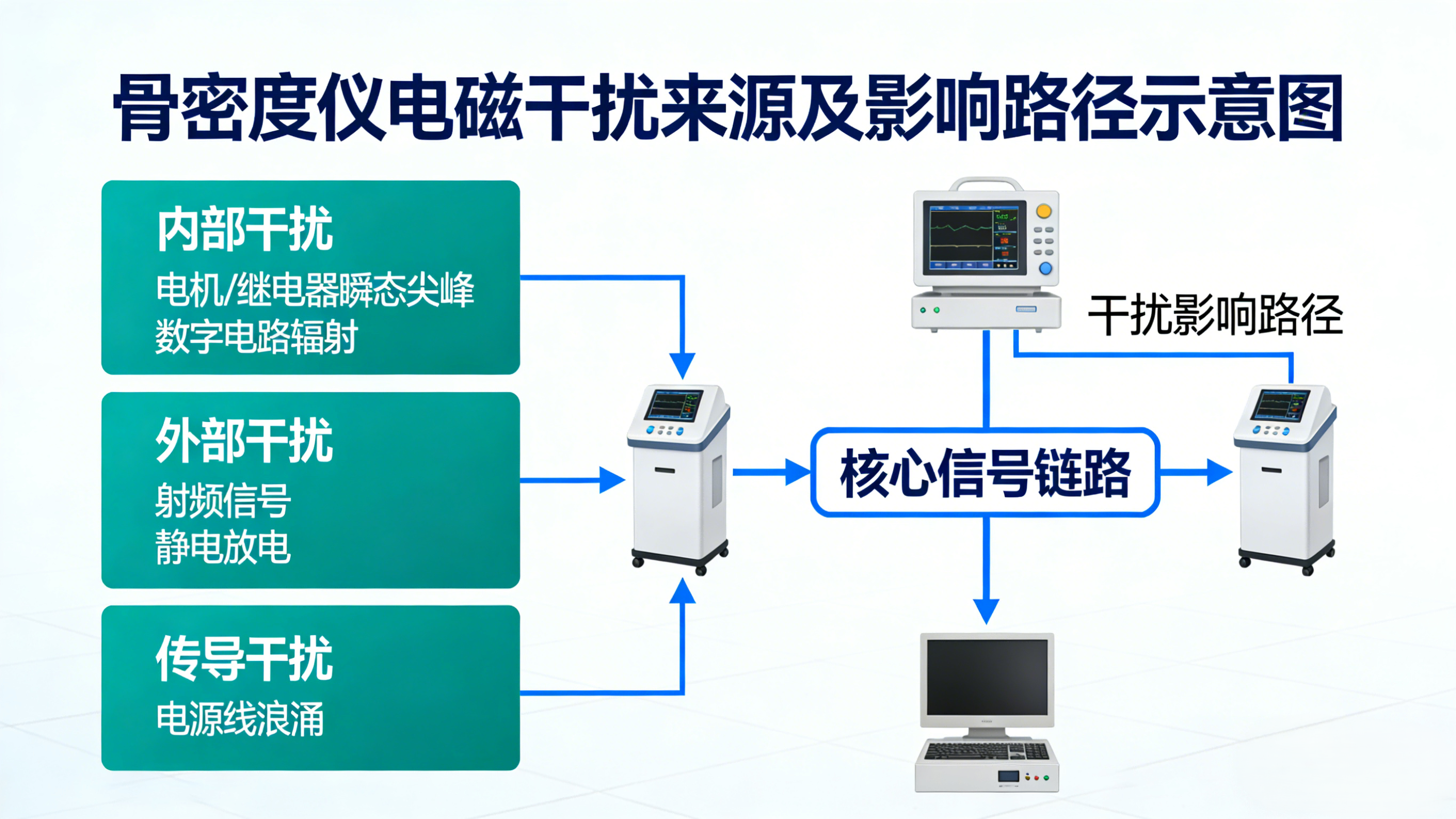 骨密度儀電磁兼容（EMC）設(shè)計(jì)與器件選型指南