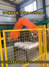 塑料颗粒全自动拆包机器人 机械手自动拆包机现场# 机械手拆包机