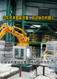 25KG氯化銨自動(dòng)破包機(jī)械手  山東機(jī)器人自動(dòng)拆包機(jī)廠家 #拆垛破袋機(jī)器人 