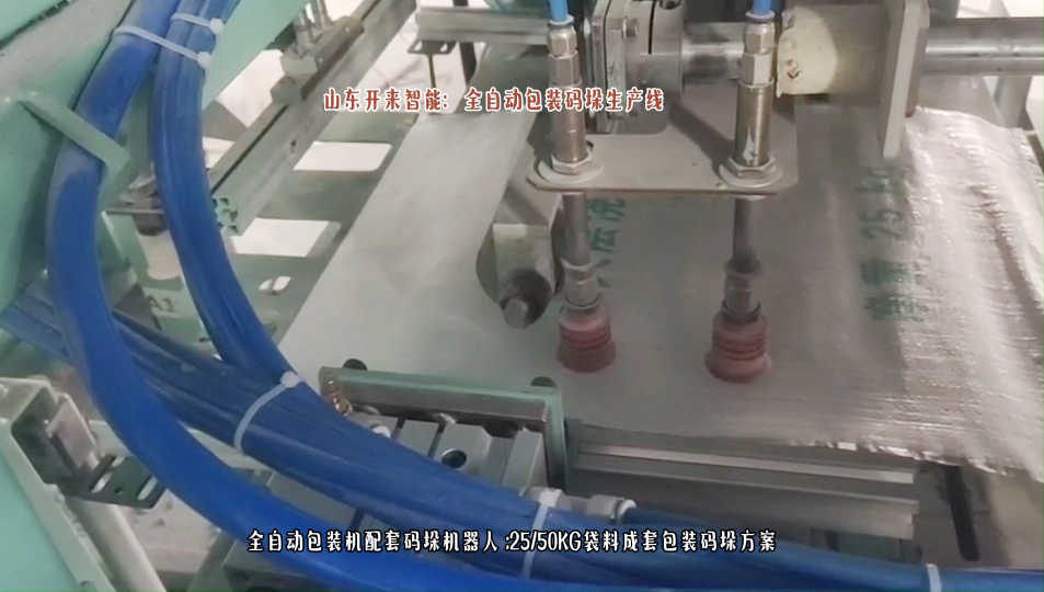 氧化铝全自动包装机+自动码垛机器人  成套全自动包装码垛方案# 全自动包装码垛系统