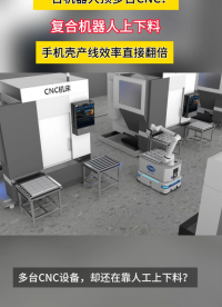 一台机器人顶多台CNC?复合机器人上下料，手机壳产线效率翻倍# #人工智能 #物联网 #电路知识 