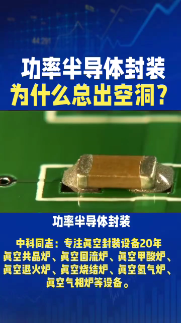 功率半導(dǎo)體封裝，焊接質(zhì)量要求極高，空洞率每增1%，熱阻就增3%-5%，芯片壽命還可能減半。