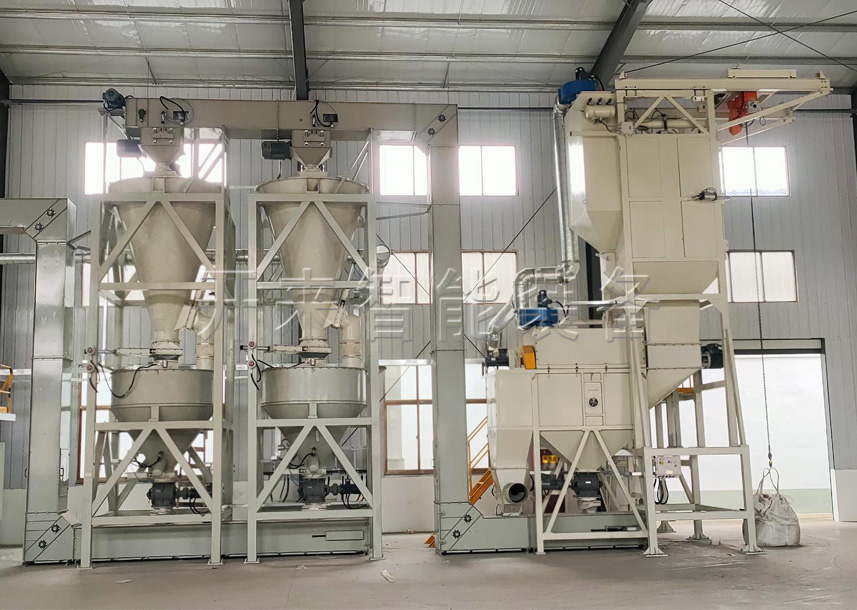 山東石英粉噸袋自動拆袋機+密閉式Z式斗提升機生產(chǎn)線 #噸袋拆包機廠家
 