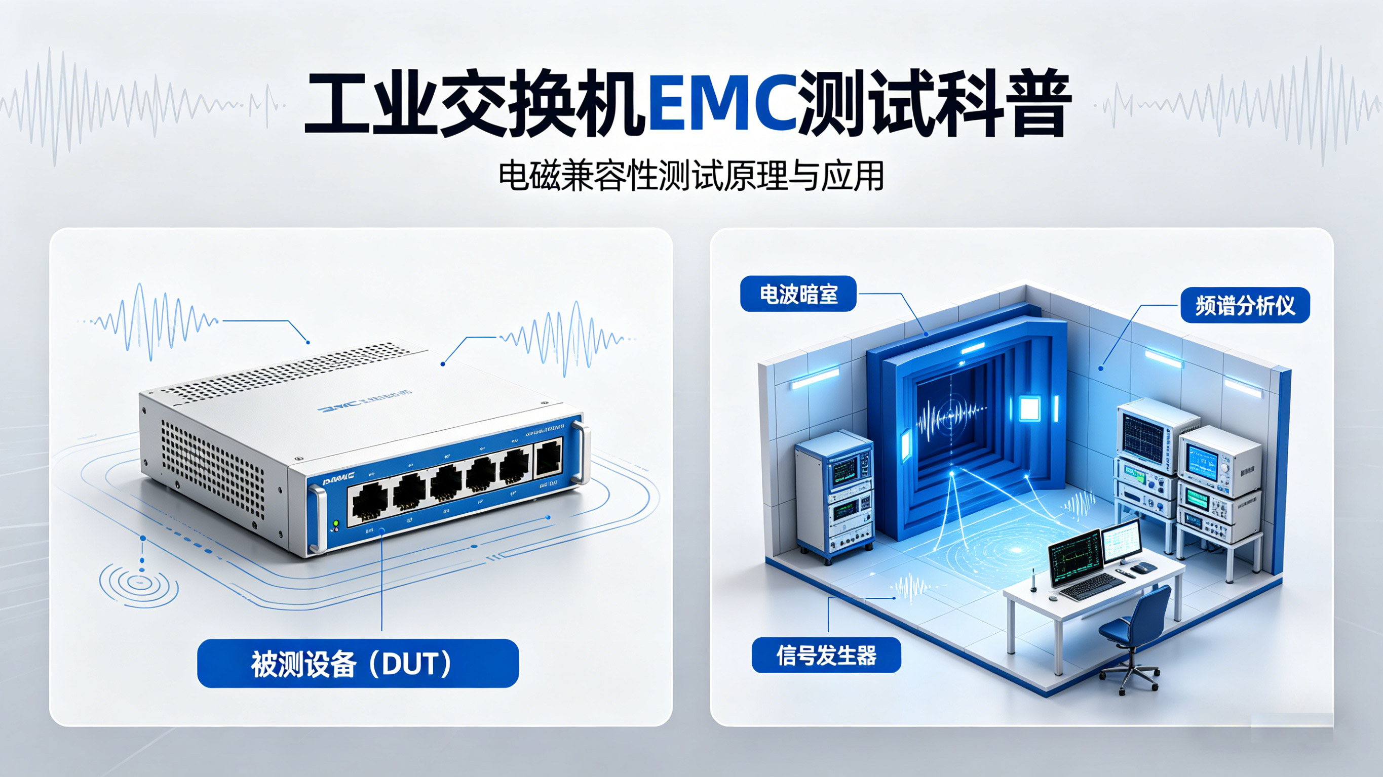 工業(yè)交換機 EMC 測試科普｜工業(yè)級電磁兼容核心測試項匯總#工業(yè)交換機 #電磁兼容EMC #EMC #物聯(lián)網(wǎng) 