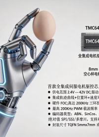 TMC6460全集成硬件FOC伺服驱控芯片-助力微型低电感电机精密控制# 灵巧手电机驱动#低电感电机驱动# 