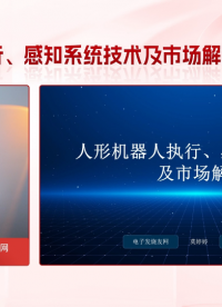 人形机器人执行、感知系统技术及市场解析（上）