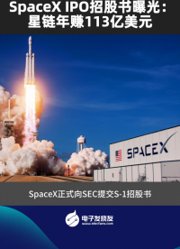 SpaceX IPO招股书曝光：星链年赚113亿美元