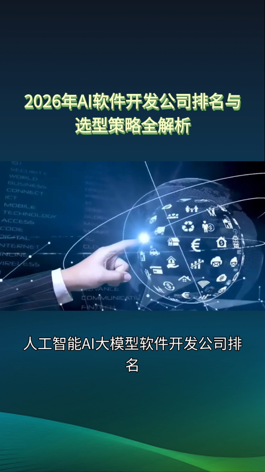 2026年开发人工智能ai软件公司有哪些？推荐这几家排名好的