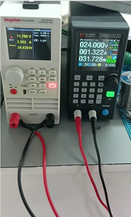 24V转12V，2.5A带载案子，帮忙客户老化测试数据，效率非常OK