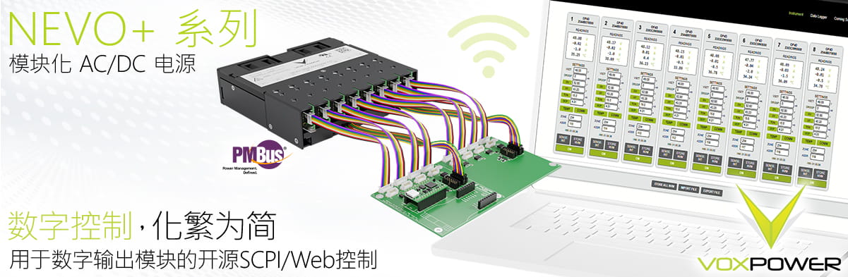 Vox Power Ltd. – 全新发布支持数字控制的输出模块，适用于NEVO+可配置AC-DC电源系列