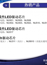  #低压线性LED驱动芯片/ 高压线性LED驱动芯片/Switch驱动芯片/产品应用选型对应表