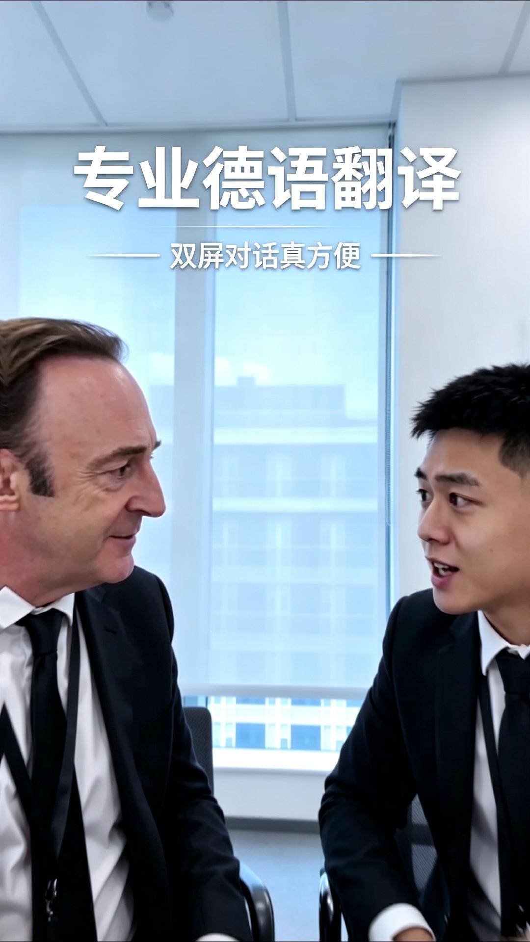 视美泰双屏翻译机真的太懂德语沟通痛点了！中文、德语实时双向互译，语句通顺地道，精准还原对话本意！
