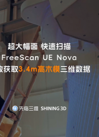 三维扫描仪 | 超大幅面，快速扫描！先临三维FreeScan UE Nova高效获取3.4m高木模三维数据